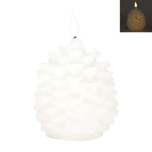 Wing Tai Trading WTT LXS59107T White Pinecone LED Candle, Small