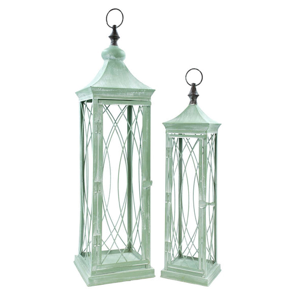 Wing Tai Trading WTT MAF57750x Tall Sage Green Lanterns - 2 Sizes