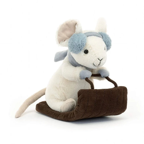 Jellycat JC MER3SLE Merry Mouse Sleighing
