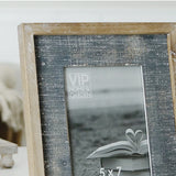 VIP Home & Garden VIP MH1575 Wood Photo Frame w/Stand, Gray 5 x 7