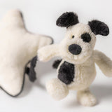 Jellycat Inc JI MP4BCP Bashful Black & Cream Puppy Musical Pull (Limit 2)