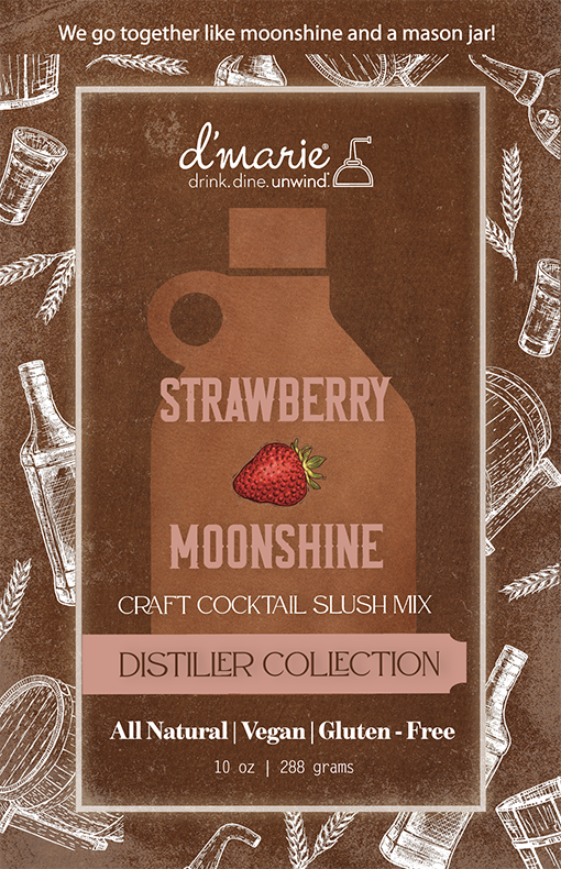 d'Marie Inc DI MS03 Strawberry Moonshine Cocktail Slush Mix 10oz