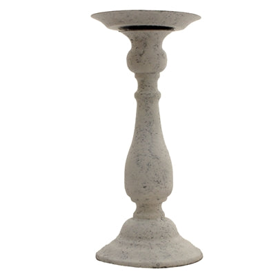 Wing Tai Trading WTT MXF13350 White Metal Candle Holder - 4.5 x 9 in