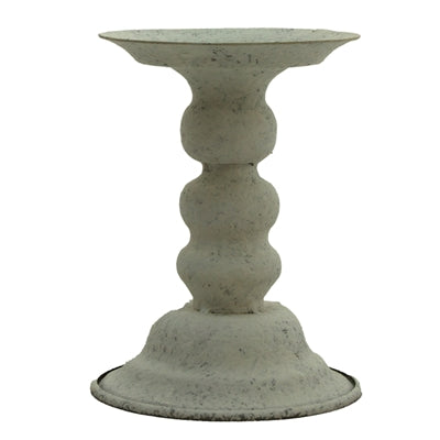 Wing Tai Trading WTT MXF13352 White Metal Candle Holder - 4.5 x 6 in