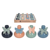 VIP Home & Garden VIP PV00264x Ceramic Round Butterfly Vase - 4 Colors