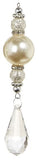 Raz Imports RZ 4312512x Crystal Pearl Drop Ornament, 5.75in - 3 Styles