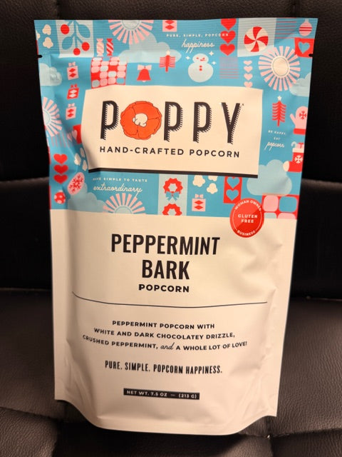 Poppy Handcrafted Popcorn PHP CPEPMBC Peppermint Bark Market Bag
