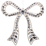 Raz Imports RZ 451357x Clear Jeweled Bow Ornament - 2 Sizes
