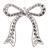 Raz Imports RZ 451357x Clear Jeweled Bow Ornament - 2 Sizes