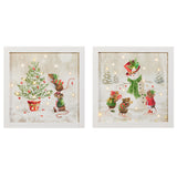 Raz Imports RZ 4516604x A Very Mouse Christmas Lit Print, 14in - 2 Styles