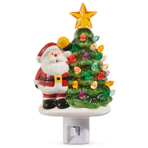 Raz Imports Santa with Tree Night Light
