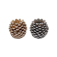 WING TAI TRADING WTT RXF26091-2A RESIN PINECONE TAPER HOLDERS