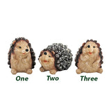 Wing Tai Trading WTT RXF43421-x Resin Pinecone Hedgehogs - 3 Styles