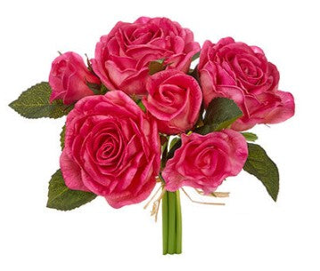 Raz Imports RZ F4002183 10" Real Touch Rose Bundle  Piper Lillies Gift  Shoppe