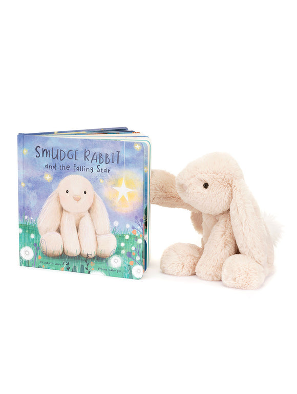 Jellycat Inc JI BK4SMB Smudge Rabbit and the Falling Star Book - Pair of Two