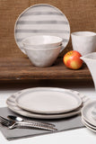 Casafina Stoneware CF SO3304-WHI "Spot On" Individual Pasta Bowl, White