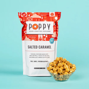 Poppy Handcrafted Popcorn PHP SCGMBC Salted Caramel Market Bag 7.5 oz