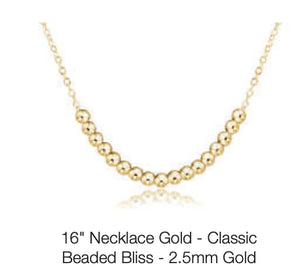 ENEWTON DESIGN ED N16GCLBEBLG25 16" Necklace Gold - Classic Beaded Bliss - 2.5mm Gold