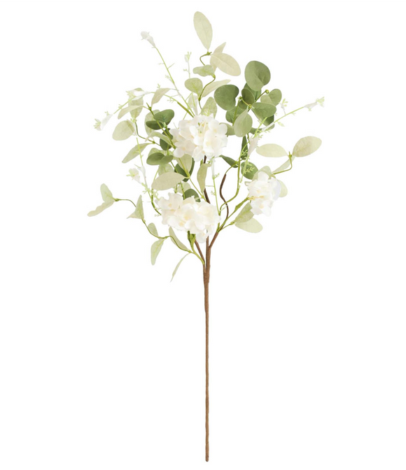 Wing Tai Trading WTT FAQ57823B Sage Eucalyptus and White Flower Pick