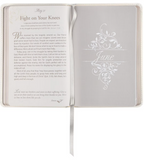 Christian Art Gifts CAG GB221 Mr. & Mrs. 366 Devotions for Couples White Faux Leather Devotional