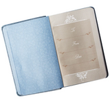 Christian Art Gifts CAG GB105 Mr. & Mrs. 366 Devotions for Couples Blue Faux Leather Devotional