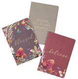 Christian Art Gifts CAG NBS0xx Blessed Is She Notebook Set of 3