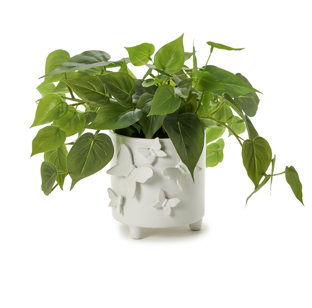 Two's Company TC 54956 Butterfly Footed Ceramic Cachepot with Sculpted ...