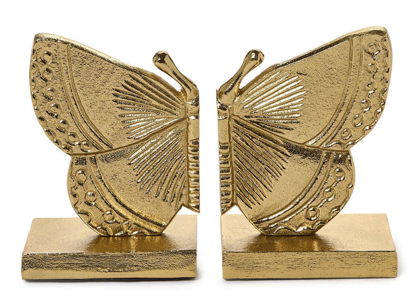 Fluttering Golden Butterfly Bookends - Thumbnail 5