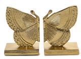 Two's Company 26 55184 Fluttering Golden Butterfly Bookends, Aluminum