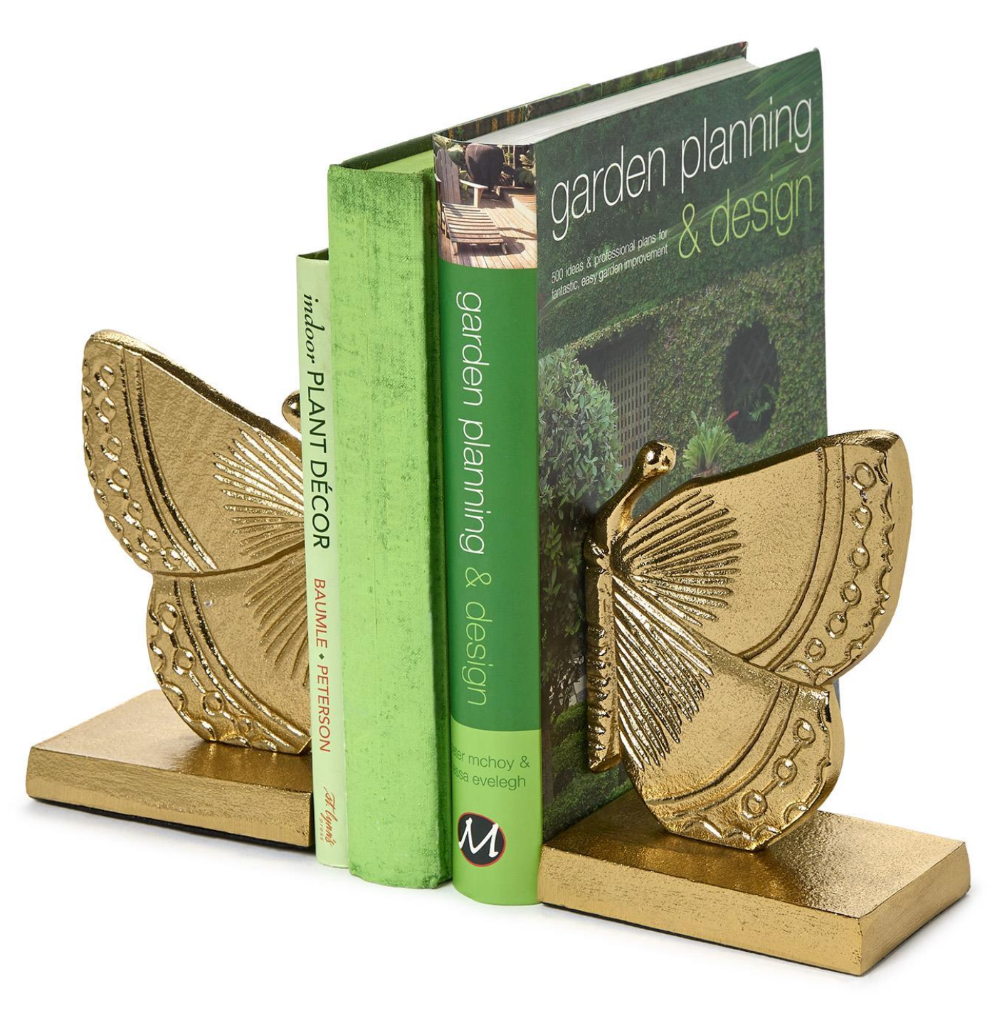 Fluttering Golden Butterfly Bookends - Thumbnail 4
