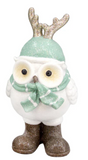 Wing Tai Trading WTT RXF26642xx Green and White Resin Owls - 2 Styles