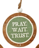 Wing Tai Trading WTT WXF43631xx Green and Natural Trust Bead Ornament - 3 Styles