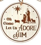 Wing Tai Trading WTT WXF43610xx White O Holy Night Ornaments - 3 Styles