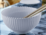 Casafina Stoneware CF PES271-WHI Costa Nova "Pearl" Serving Bowl, White