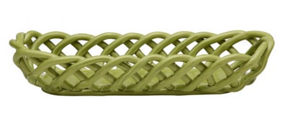 Casafina Stoneware CF CES09xx Handwoven Ceramic Baguette Basket - 2 Colors
