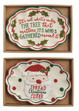 Mud Pie MP 41530007x Farm Christmas Sentiment Tray - 2 Styles