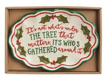 Mud Pie MP 41530007x Farm Christmas Sentiment Tray - 2 Styles
