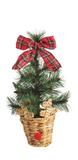 Mud Pie MP 40930060x Reindeer Basket Fraser Fir Tree - 2 Sizes
