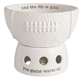 Mud Pie MP 41860122 Football Tidbit Warmer Set