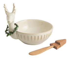 Mud Pie Deer Tidbit Set