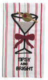 Mud Pie MP 42170221x Beaded Christmas Towel - 3 Styles