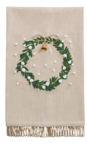 Mud Pie Christmas Embroidered Hand Towel - Thumbnail 5