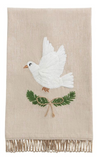 Mud Pie MP 42170228x White Christmas Embroidered Towel - 3 Styles