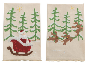 Mud Pie Santa Sleigh Towel Set - Thumbnail 3