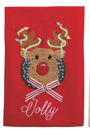 Mud Pie Farm Crochet Christmas Towel - Thumbnail 4