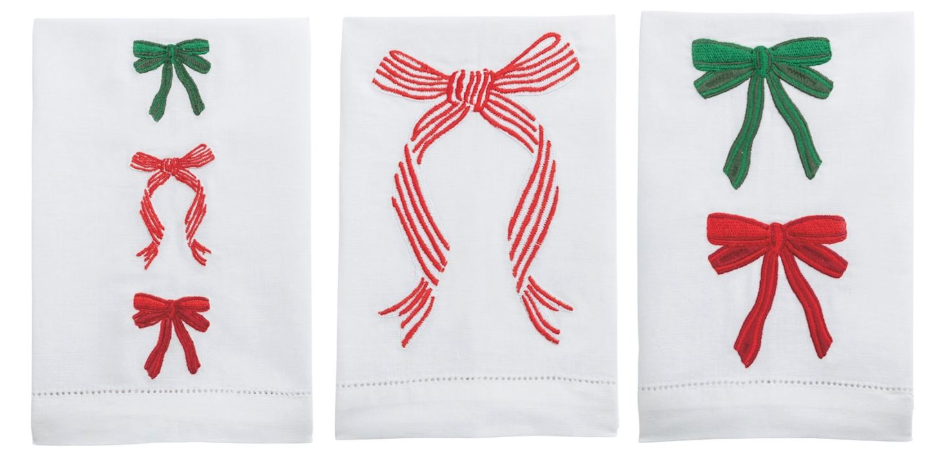 Mud Pie Bow Embroidered Towel - Thumbnail 4