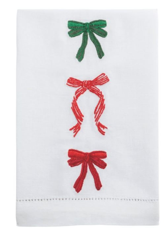 Mud Pie Bow Embroidered Towel - Thumbnail 2