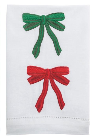 Mud Pie Bow Embroidered Towel - Thumbnail 3