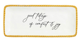 Mud Pie MP 42200204x Christmas Gold Edge Sentiment Tray - 2 Styles