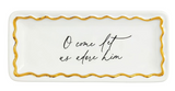 Mud Pie MP 42200204x Christmas Gold Edge Sentiment Tray - 2 Styles